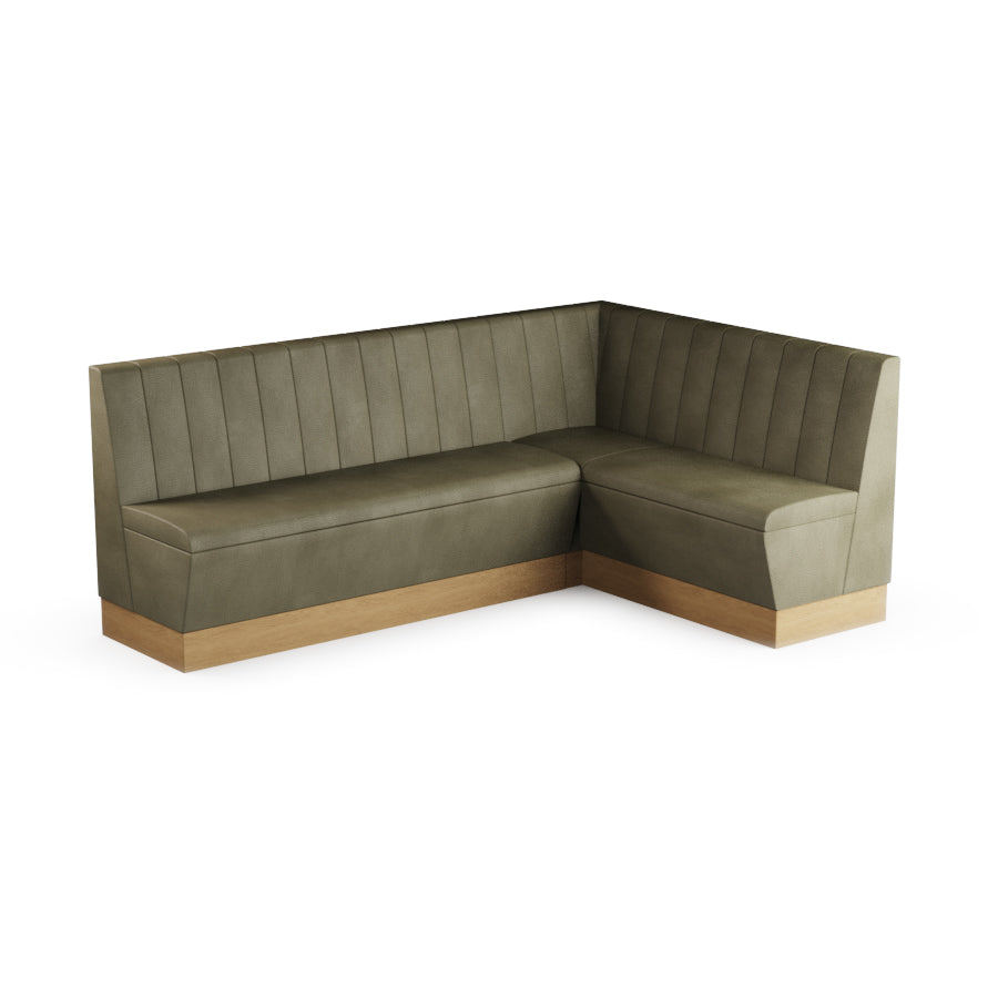 Large Corner Booth Set (Extended) - Fluted Back