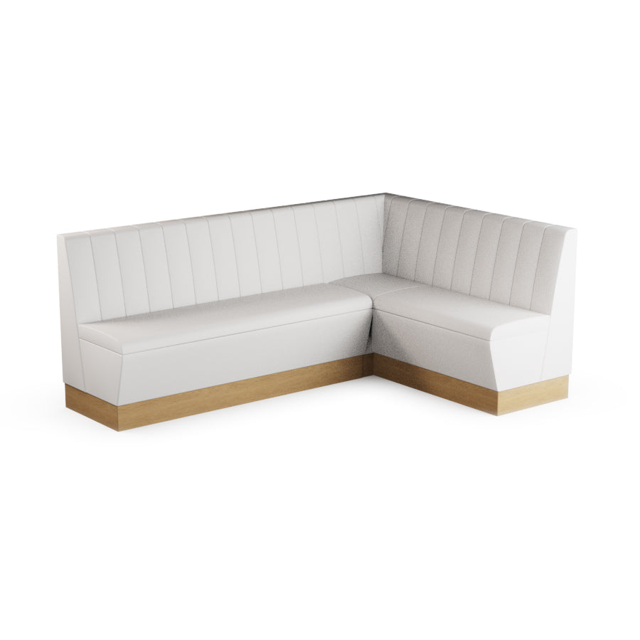 Large Corner Booth Set (Extended) - Fluted Back