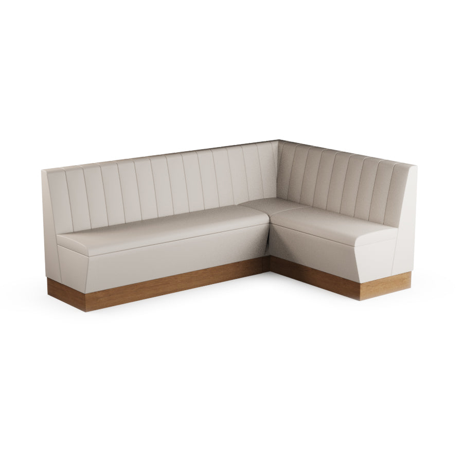 Large Corner Booth Set (Extended) - Fluted Back