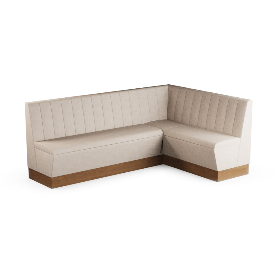 Large Corner Booth Set (Extended) - Fluted Back
