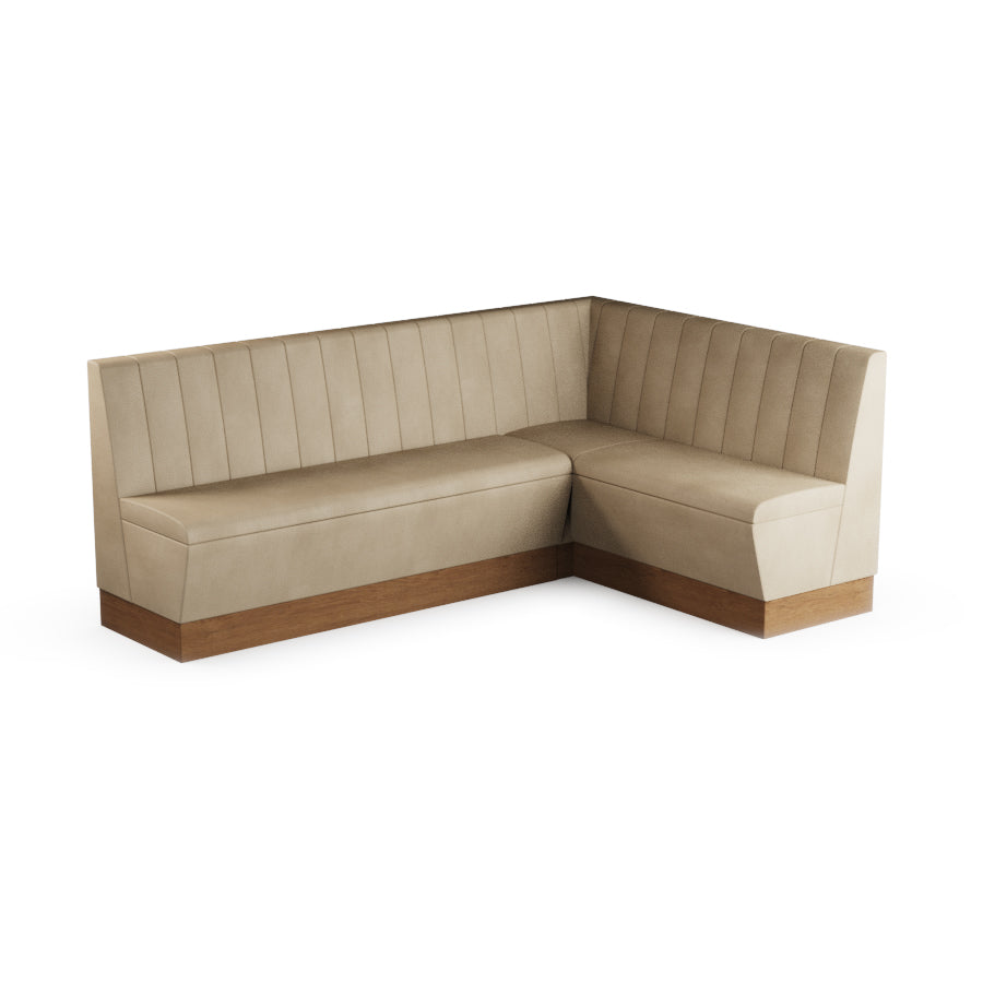 Large Corner Booth Set (Extended) - Fluted Back
