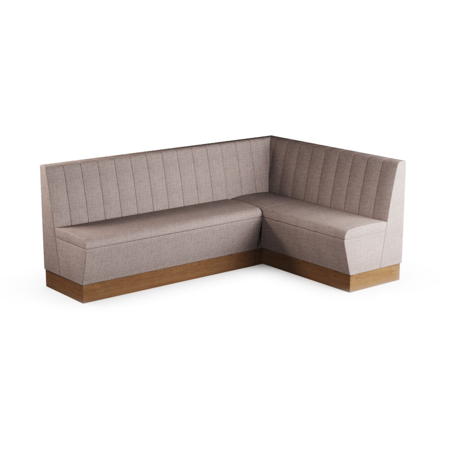 Large Corner Booth Set (Extended) - Fluted Back