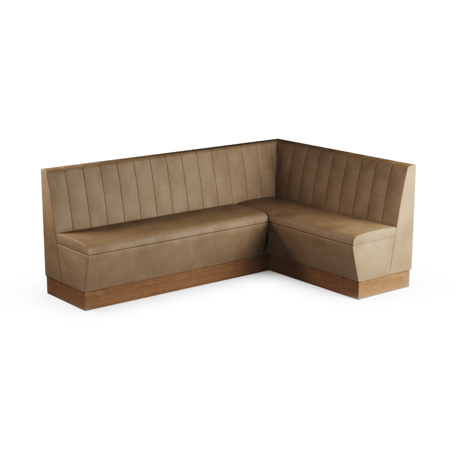 Large Corner Booth Set (Extended) - Fluted Back