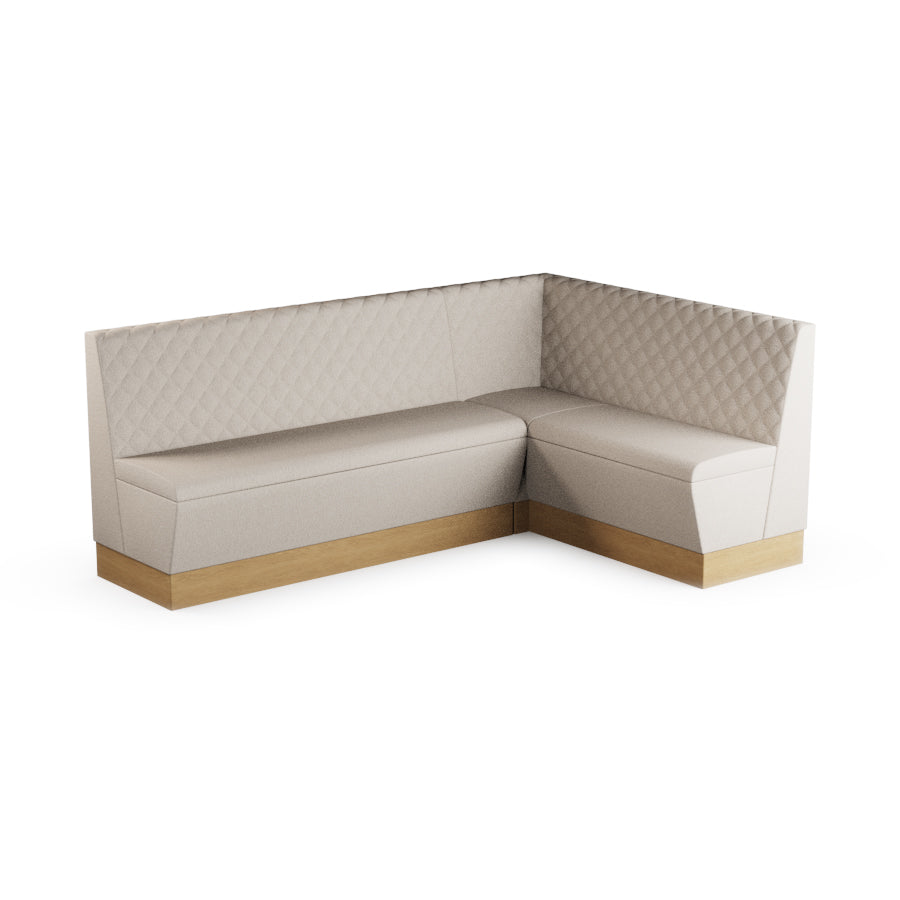 Large Corner Booth Set (Extended) - Quilted Back