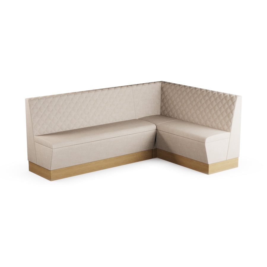 Large Corner Booth Set (Extended) - Quilted Back