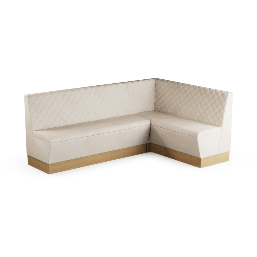 Large Corner Booth Set (Extended) - Quilted Back