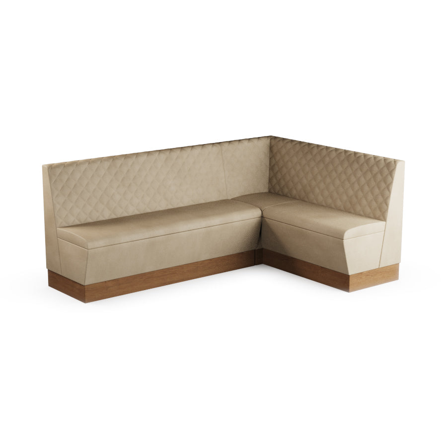 Large Corner Booth Set (Extended) - Quilted Back