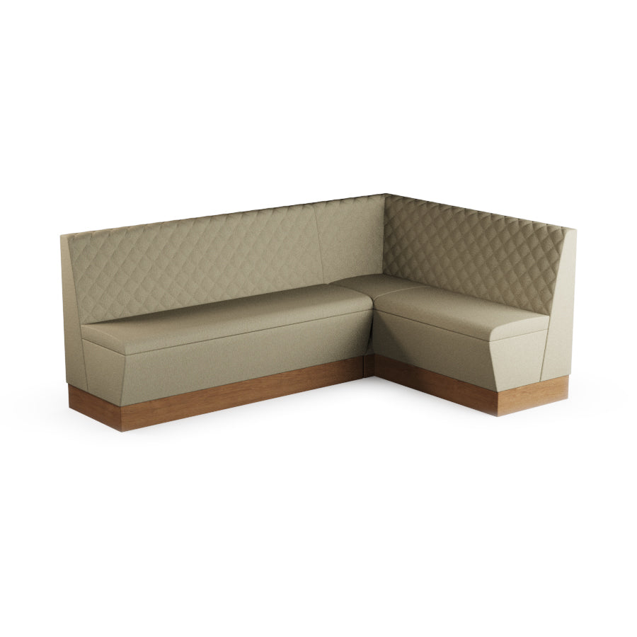 Large Corner Booth Set (Extended) - Quilted Back