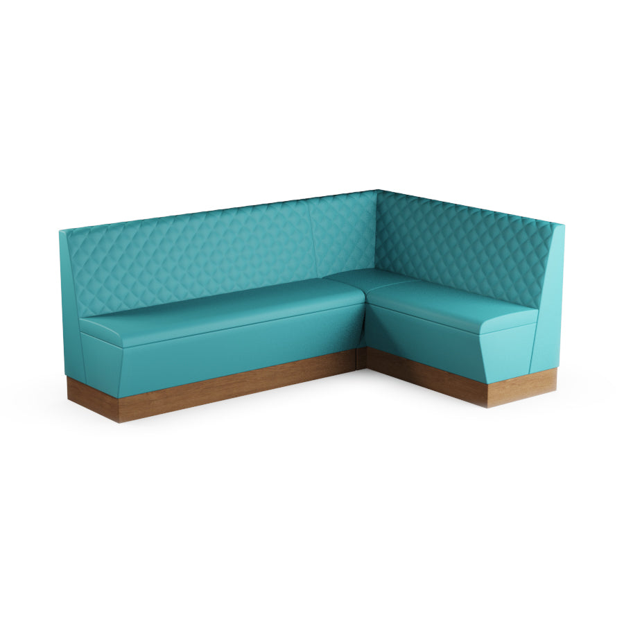 Large Corner Booth Set (Extended) - Quilted Back