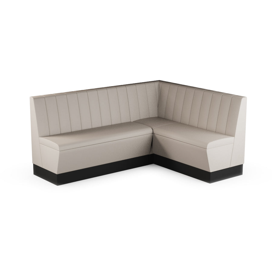Medium Corner Booth Set (Extended) - Fluted Back