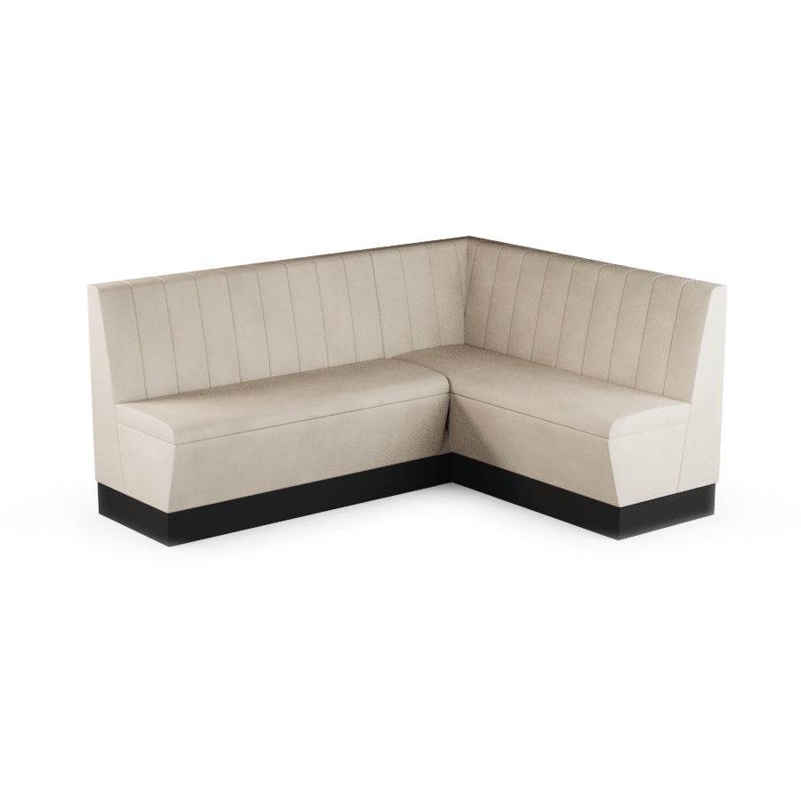 Medium Corner Booth Set (Extended) - Fluted Back