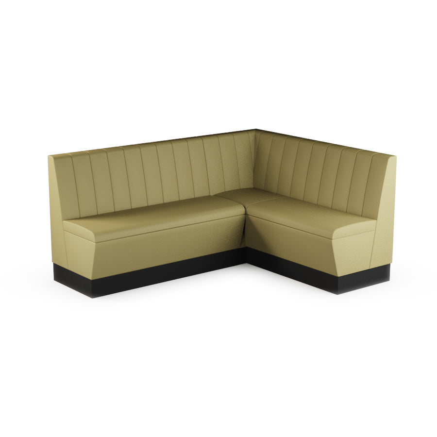 Medium Corner Booth Set (Extended) - Fluted Back