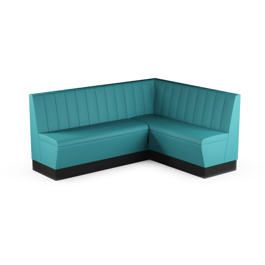Medium Corner Booth Set (Extended) - Fluted Back