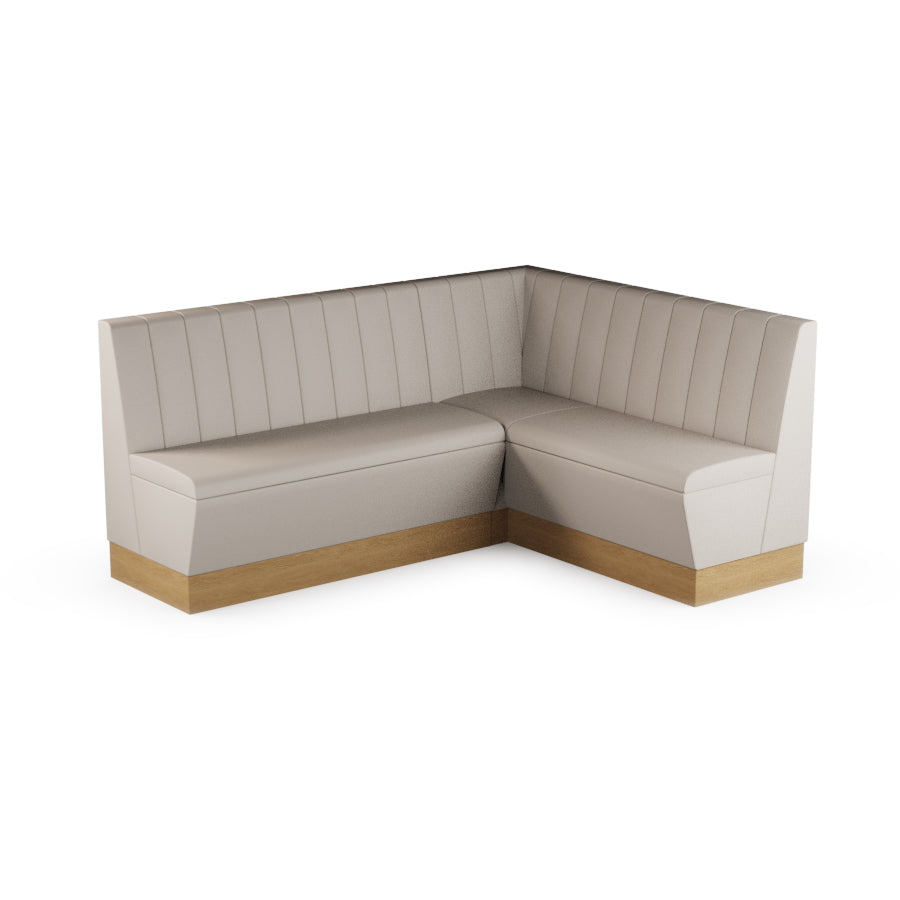 Medium Corner Booth Set (Extended) - Fluted Back
