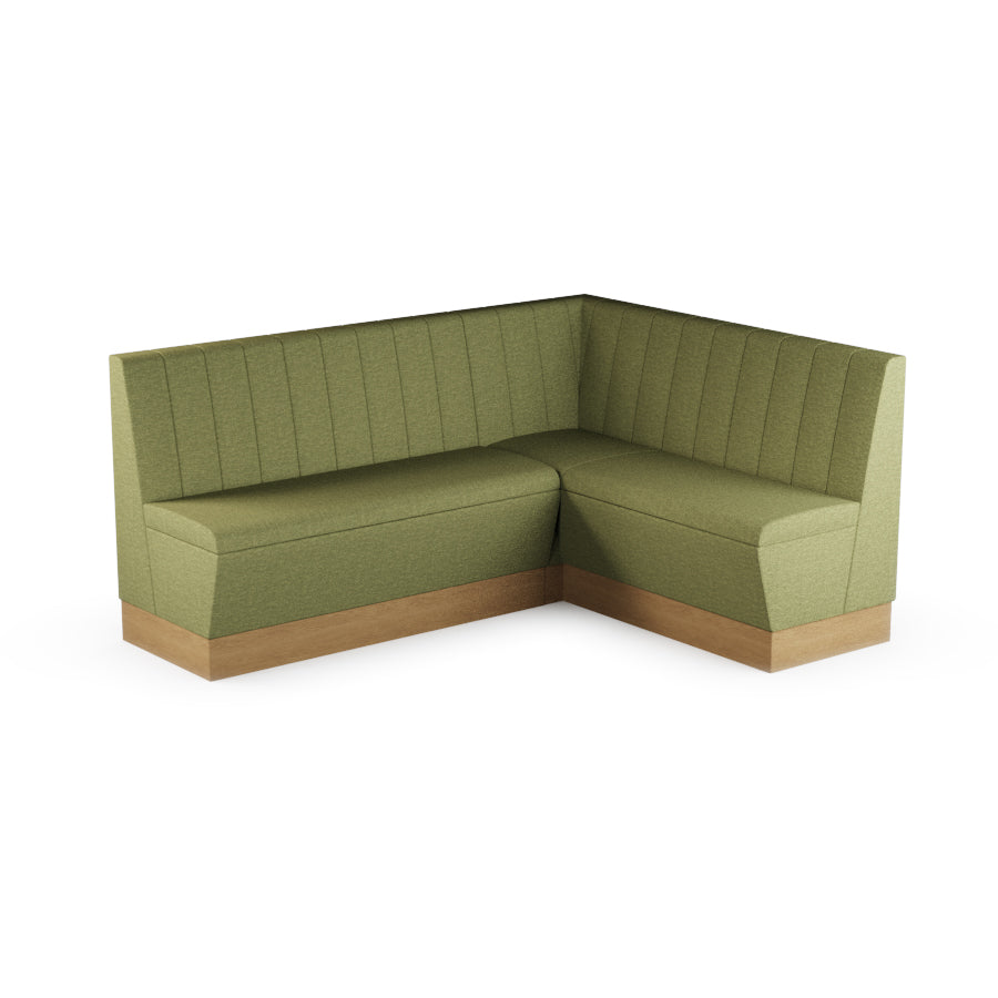 Medium Corner Booth Set (Extended) - Fluted Back