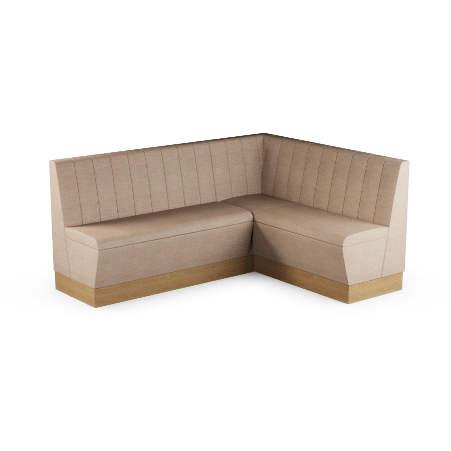 Medium Corner Booth Set (Extended) - Fluted Back