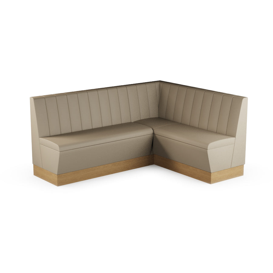 Medium Corner Booth Set (Extended) - Fluted Back