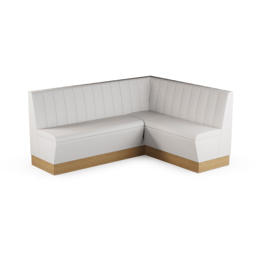 Medium Corner Booth Set (Extended) - Fluted Back