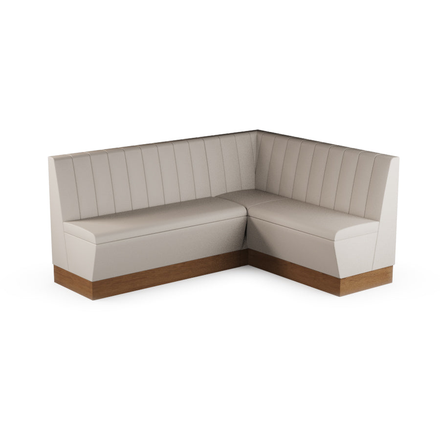 Medium Corner Booth Set (Extended) - Fluted Back