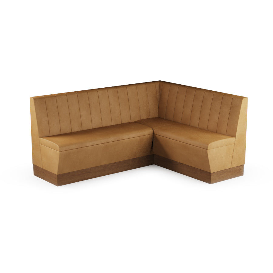 Medium Corner Booth Set (Extended) - Fluted Back