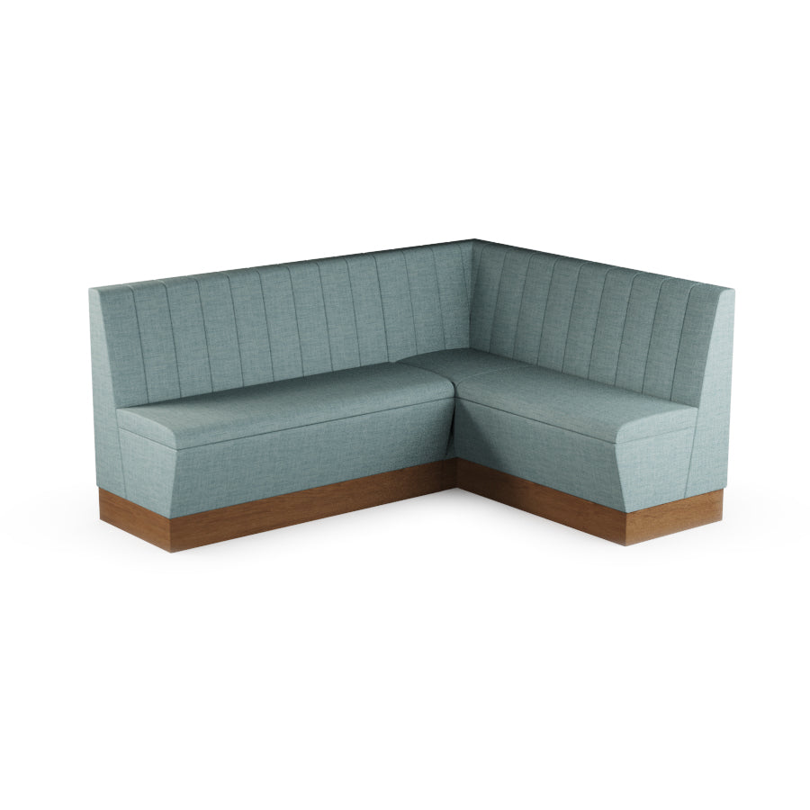 Medium Corner Booth Set (Extended) - Fluted Back