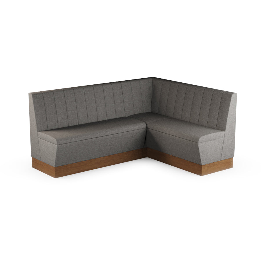 Medium Corner Booth Set (Extended) - Fluted Back