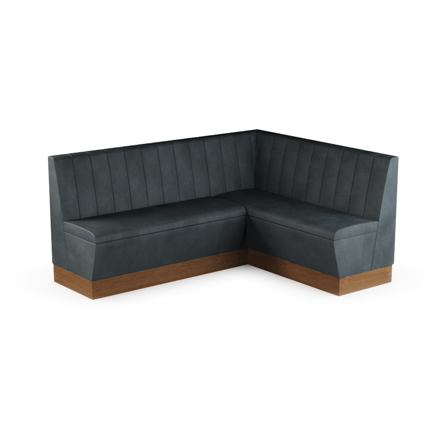 Medium Corner Booth Set (Extended) - Fluted Back