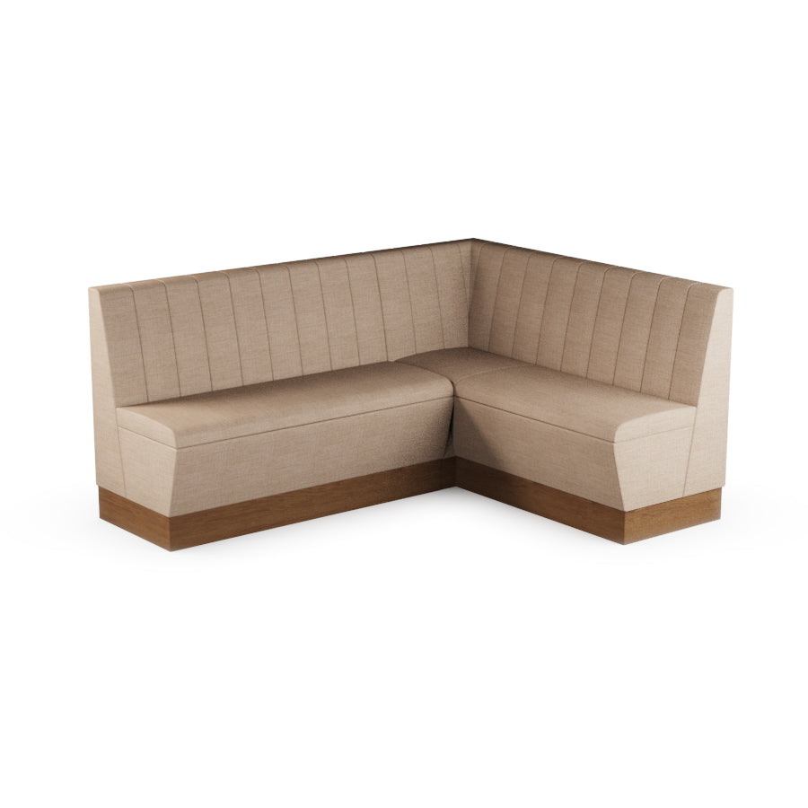 Medium Corner Booth Set (Extended) - Fluted Back
