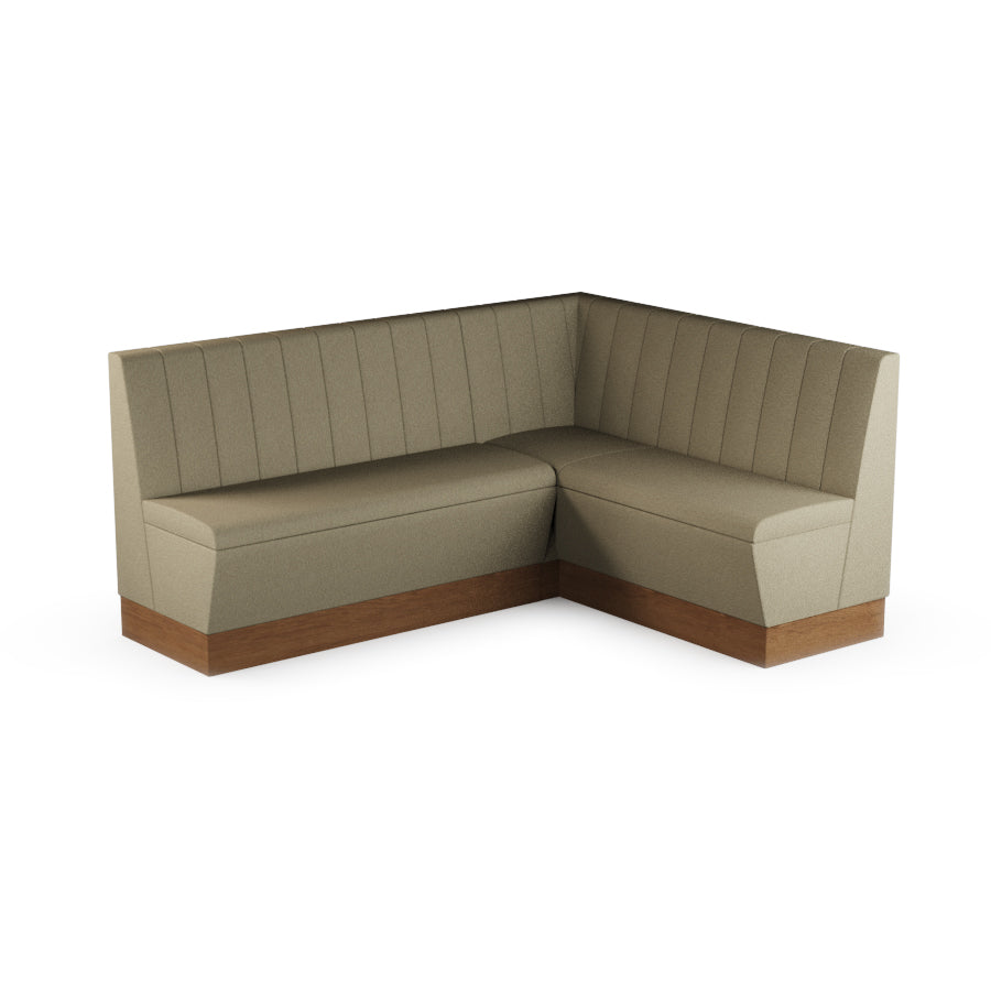 Medium Corner Booth Set (Extended) - Fluted Back