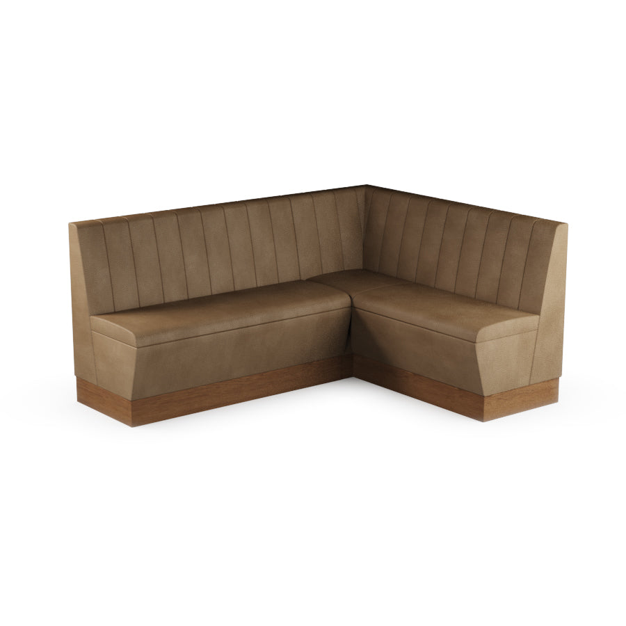 Medium Corner Booth Set (Extended) - Fluted Back