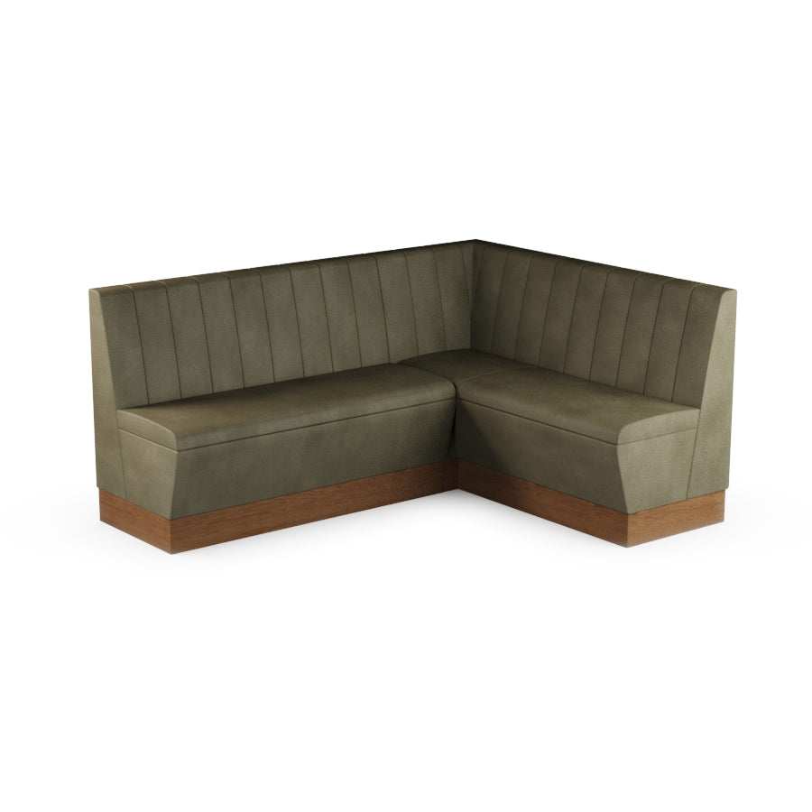 Medium Corner Booth Set (Extended) - Fluted Back