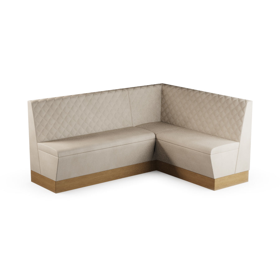 Medium Corner Booth Set (Extended) - Quilted Back