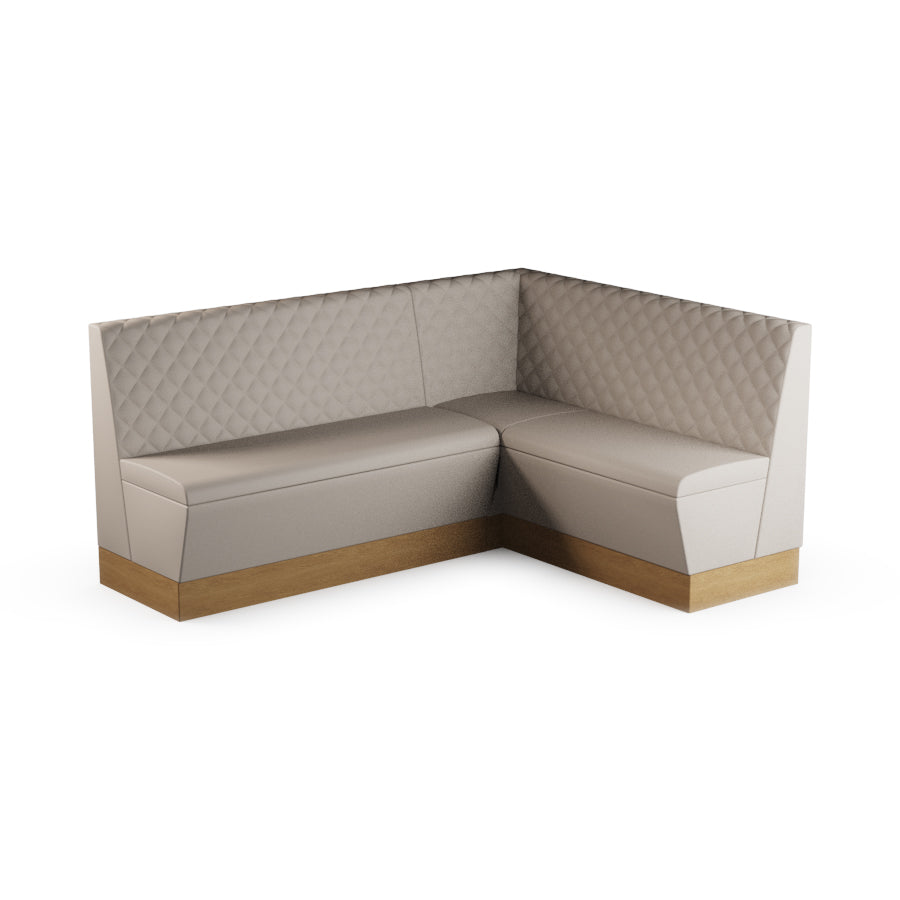 Medium Corner Booth Set (Extended) - Quilted Back