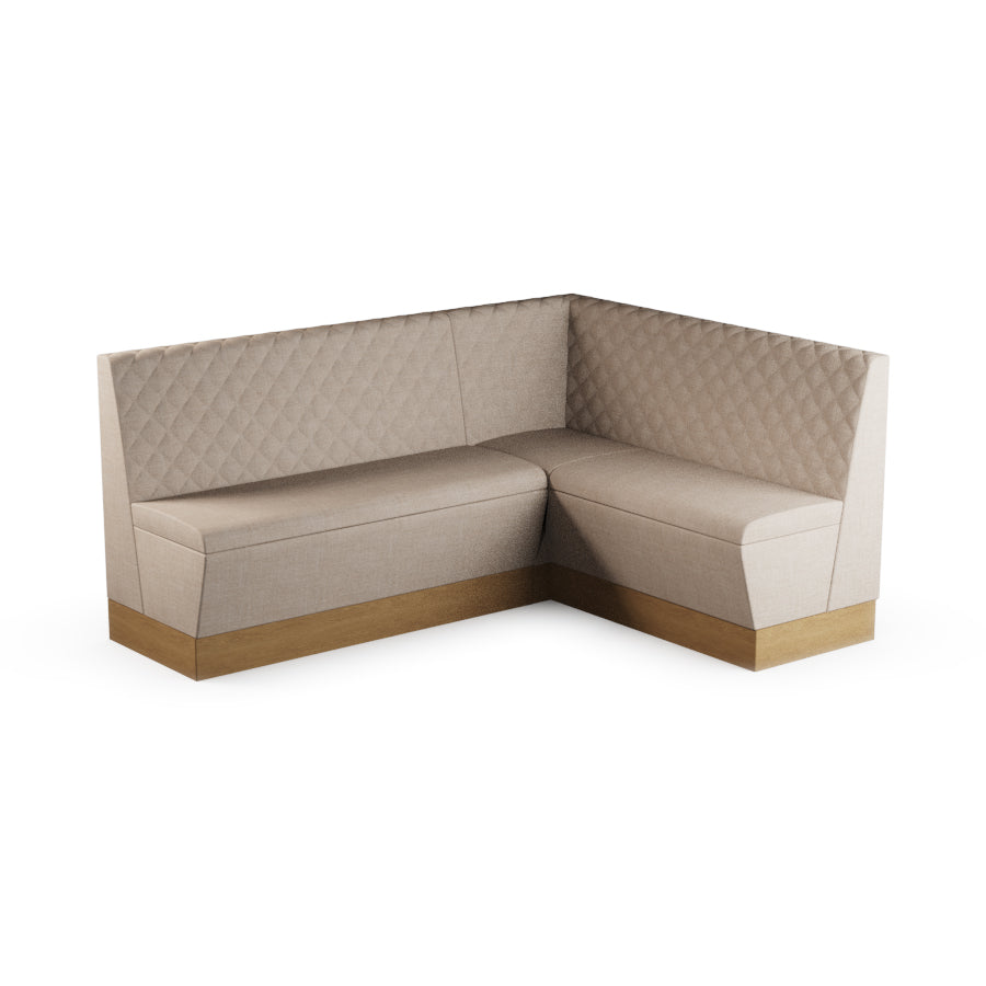 Medium Corner Booth Set (Extended) - Quilted Back