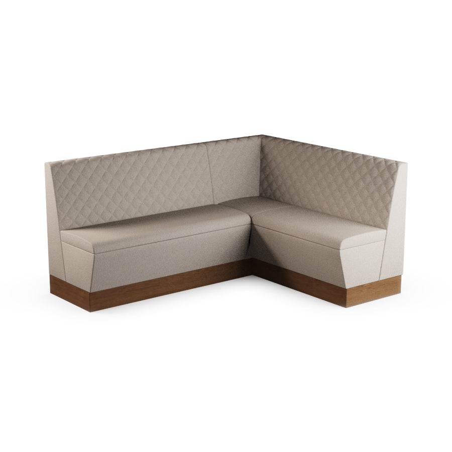 Medium Corner Booth Set (Extended) - Quilted Back