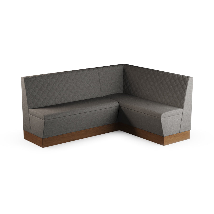 Medium Corner Booth Set (Extended) - Quilted Back