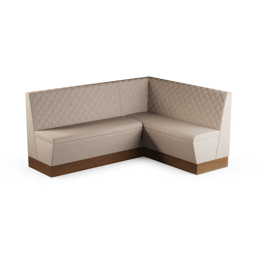 Medium Corner Booth Set (Extended) - Quilted Back