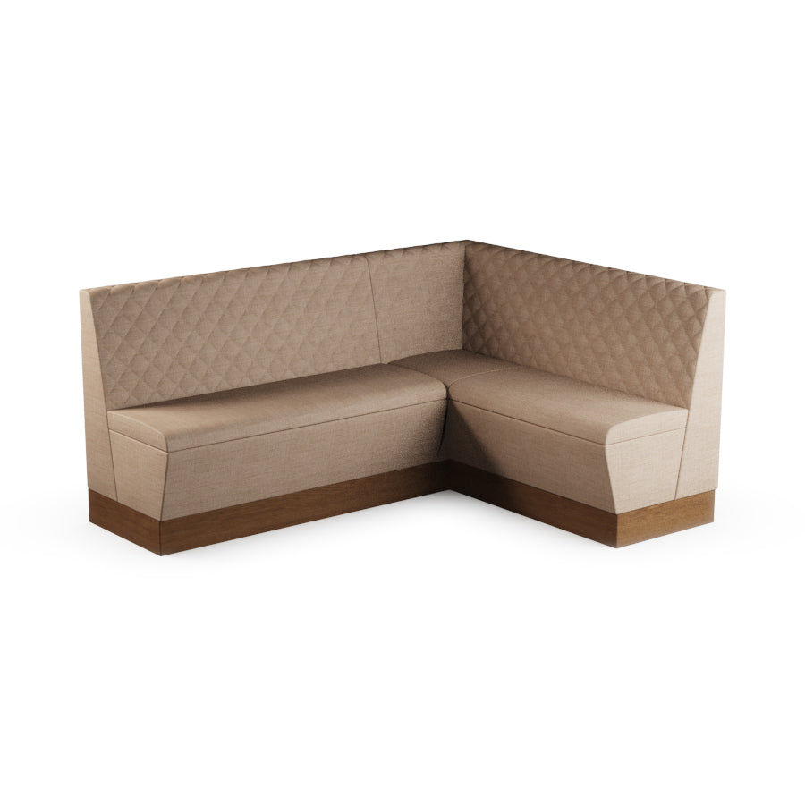 Medium Corner Booth Set (Extended) - Quilted Back