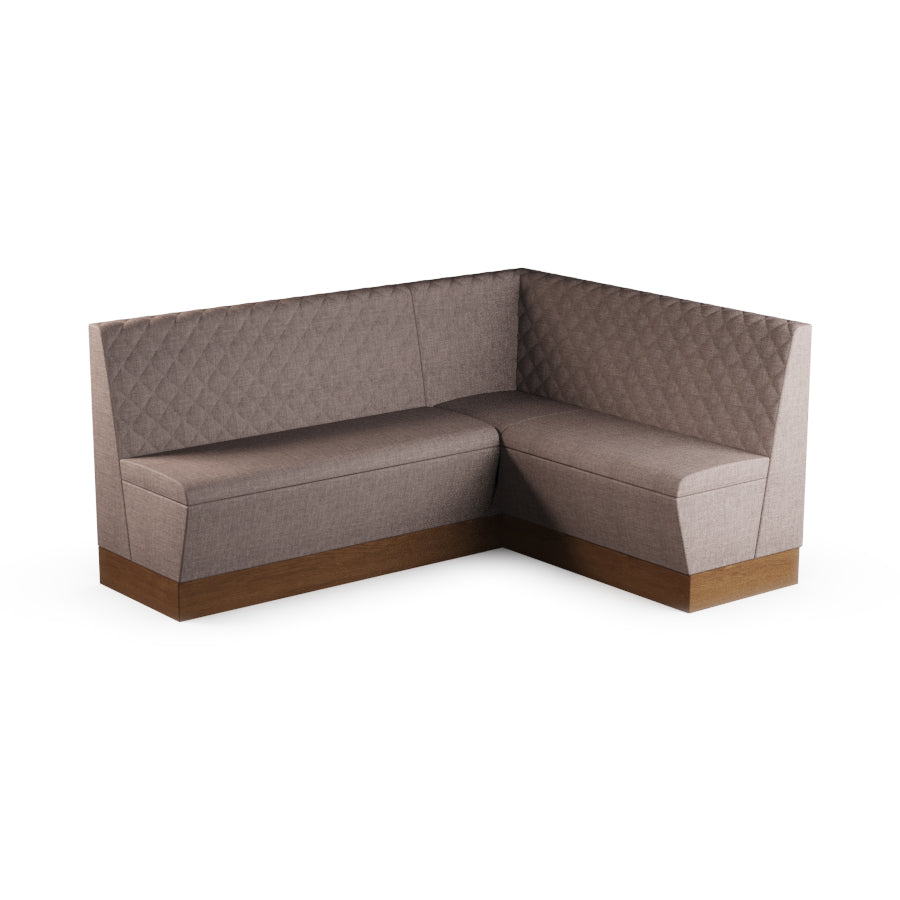 Medium Corner Booth Set (Extended) - Quilted Back