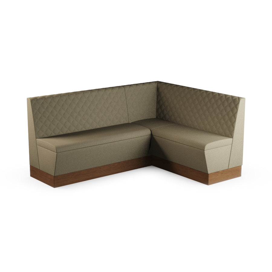 Medium Corner Booth Set (Extended) - Quilted Back