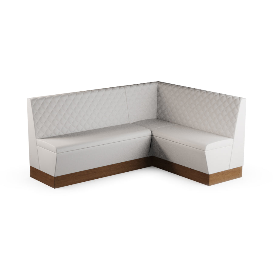Medium Corner Booth Set (Extended) - Quilted Back