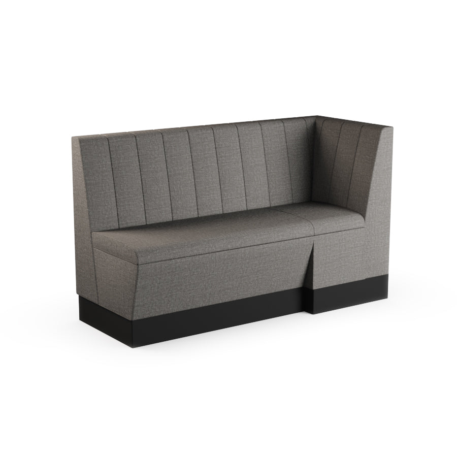 Large Extended Corner Booth Unit - Fluted Back