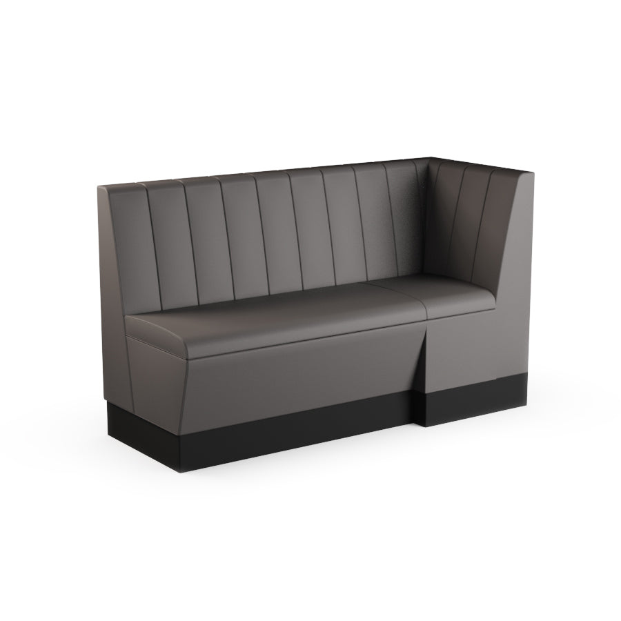 Large Extended Corner Booth Unit - Fluted Back