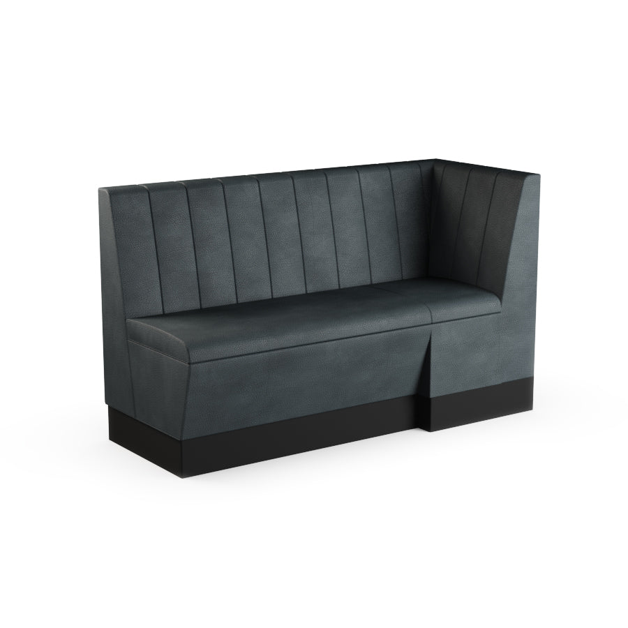 Large Extended Corner Booth Unit - Fluted Back