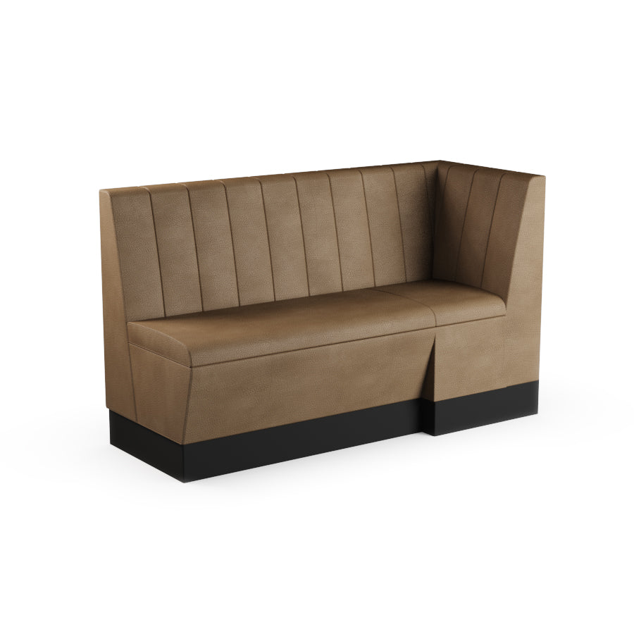 Large Extended Corner Booth Unit - Fluted Back