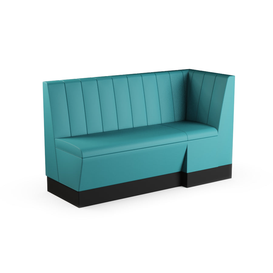 Large Extended Corner Booth Unit - Fluted Back