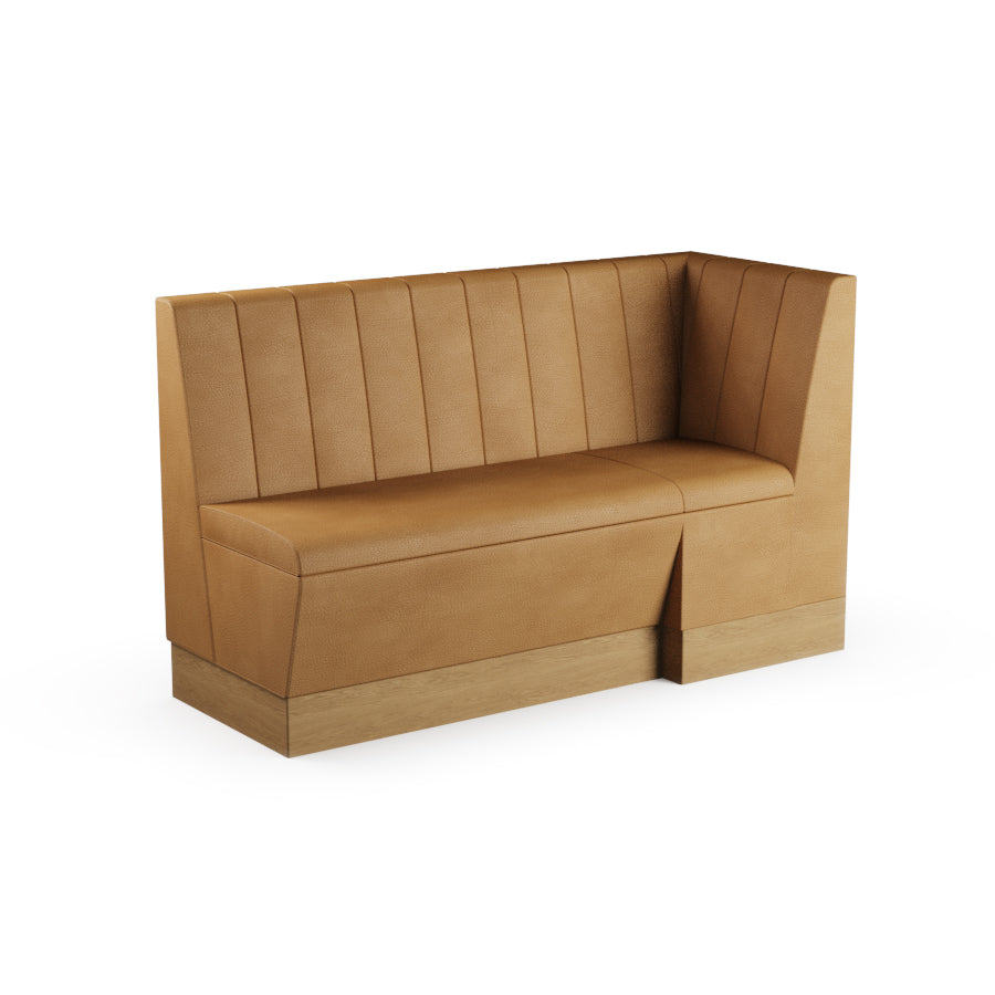 Large Extended Corner Booth Unit - Fluted Back