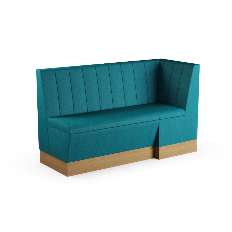 Large Extended Corner Booth Unit - Fluted Back