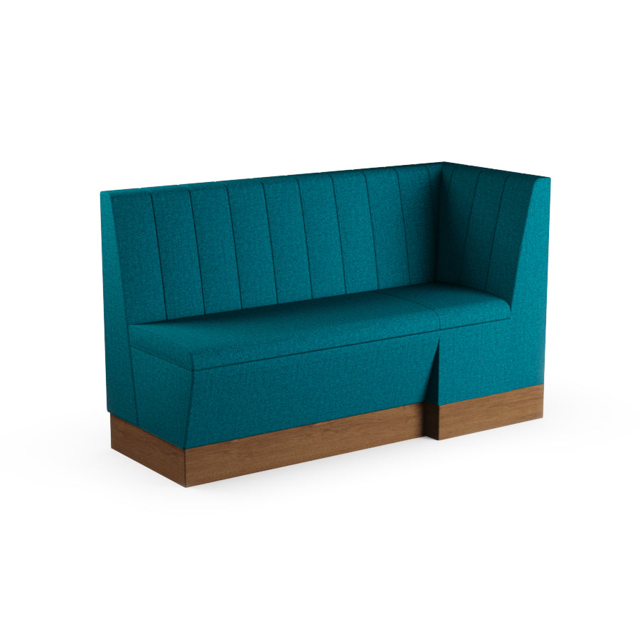 Large Extended Corner Booth Unit - Fluted Back