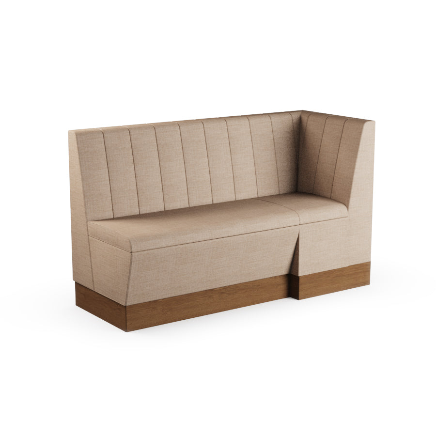 Large Extended Corner Booth Unit - Fluted Back